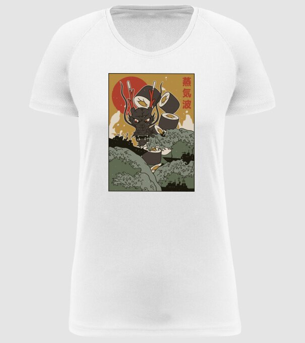 Dragon Sushi model alb pe tricou