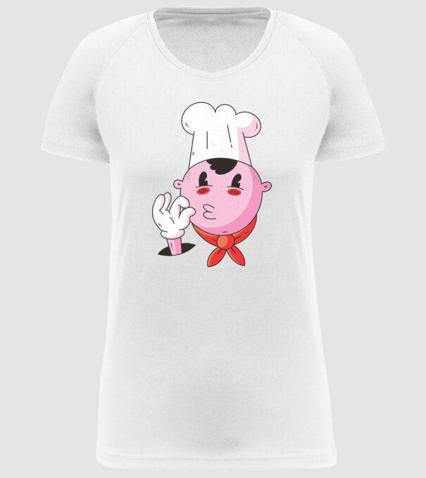 Degustare bucătar model alb pe tricou