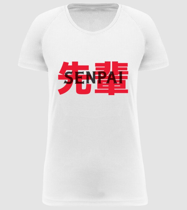 Senpai model alb pe tricou