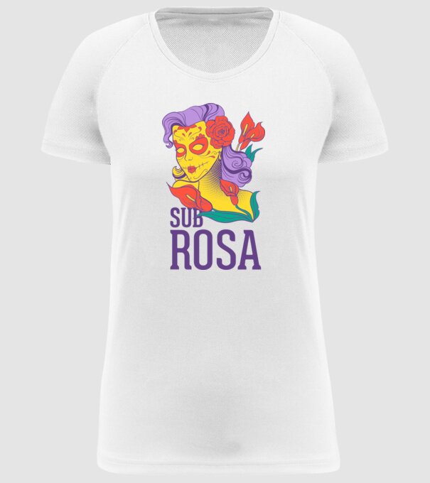 Sub Rosa model alb pe tricou