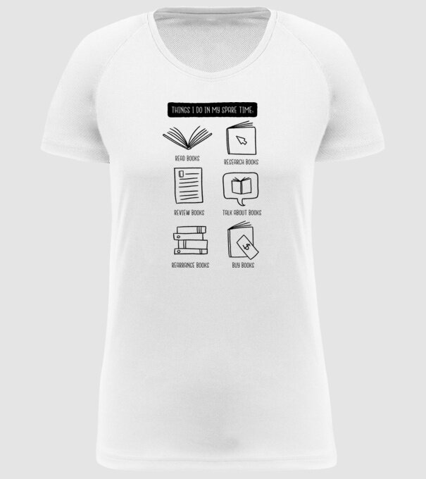 Program de timp liber - Citit model alb pe tricou