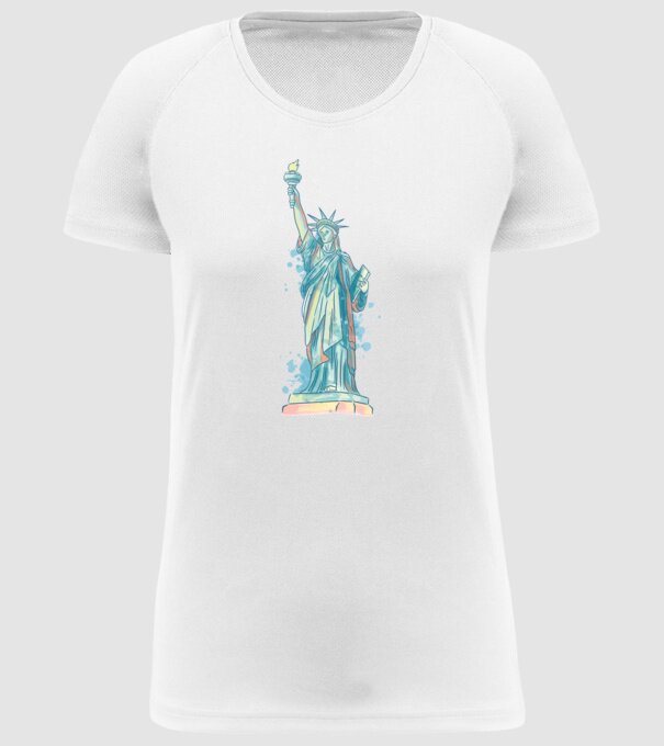 Statuia Libertății model alb pe tricou
