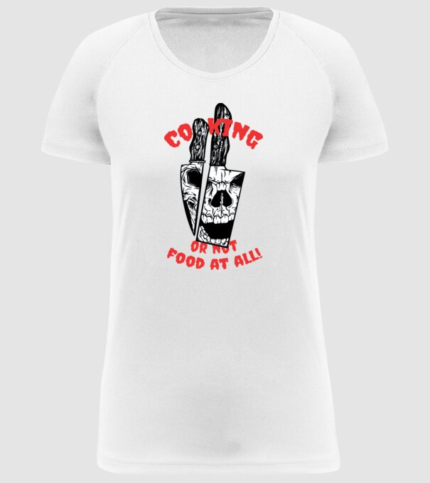 Cuțite de bucătar model alb pe tricou