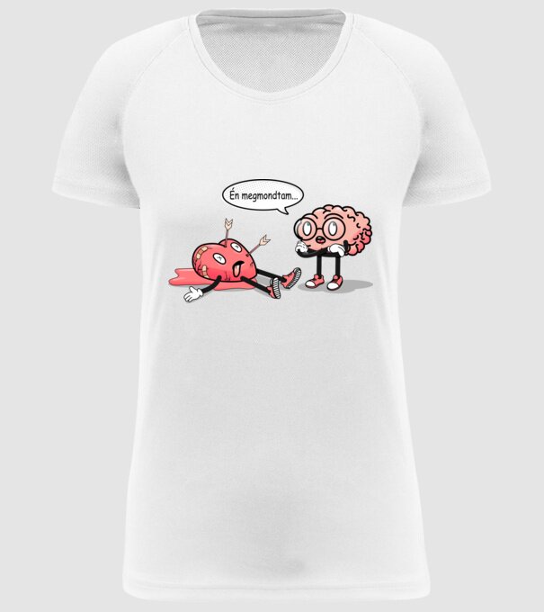 Inimă frântă - Terapie creier vs inimă model alb pe tricou