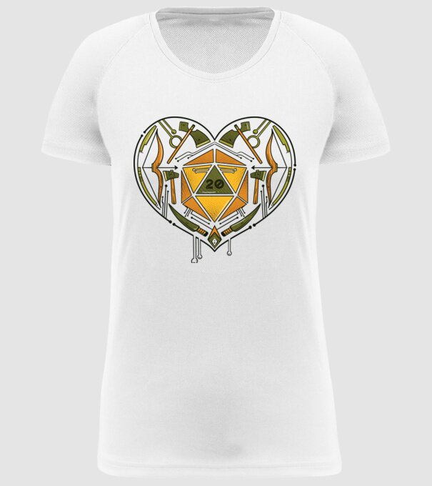Joc de rol Dragoste model alb pe tricou