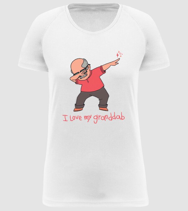Îl iubesc pe bunicul meu model alb pe tricou