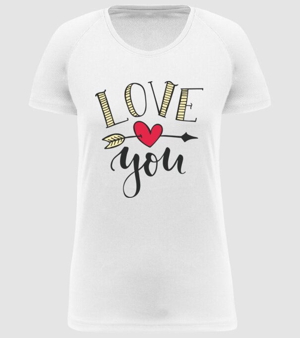 'Te iubesc tricou pentru Valentine''s Day' model alb pe tricou
