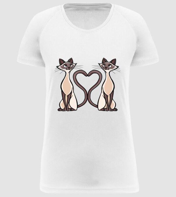 Pisicuțe Siameze model alb pe tricou