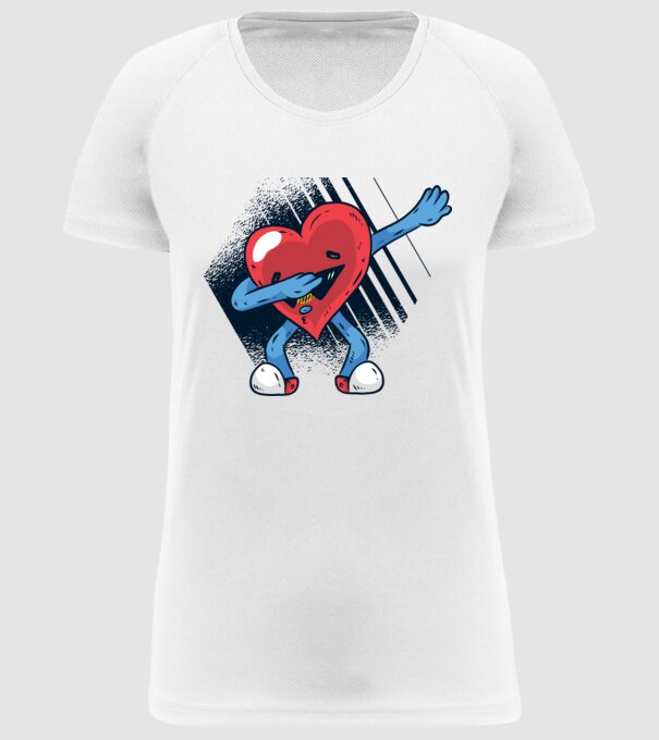 'Inimă DAB Floss Heart tricou amuzant pentru Valentine''s Day' model alb pe tricou
