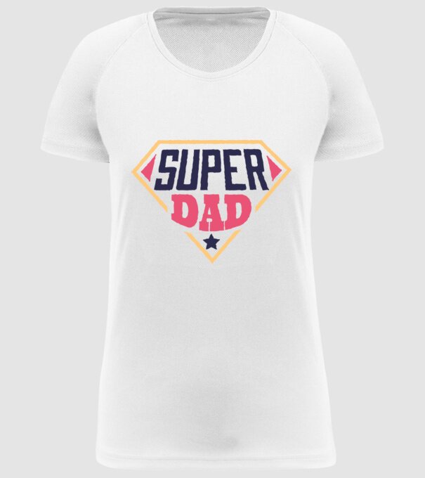 Super Tata model alb pe tricou