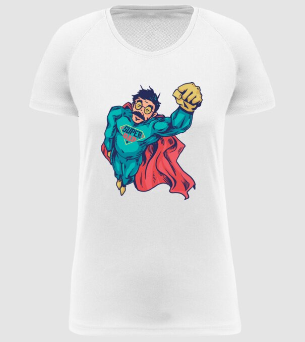 Super Tata model alb pe tricou