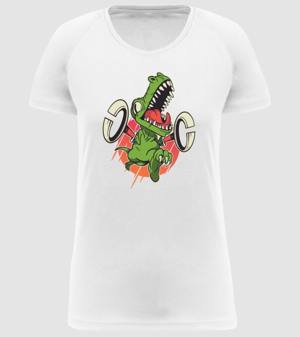 Dinozaur T-rex model alb pe tricou