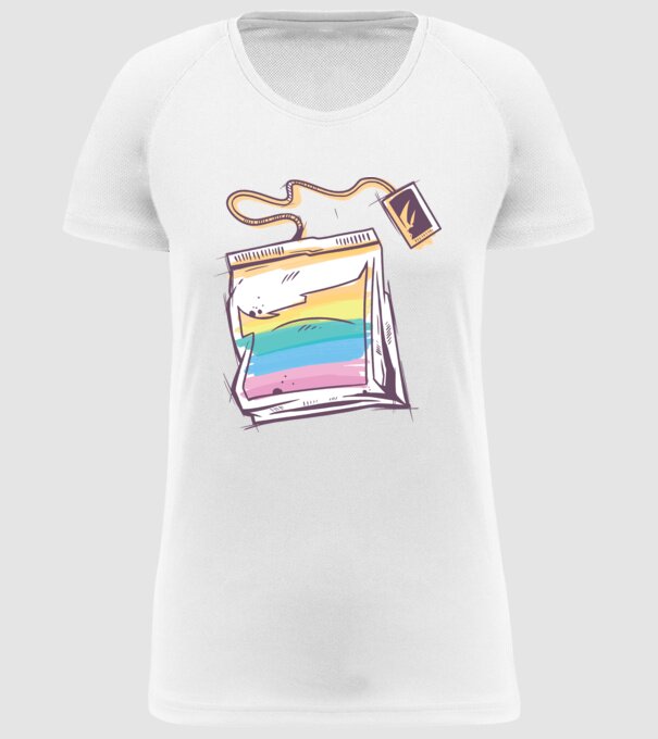Filtru de ceai model alb pe tricou