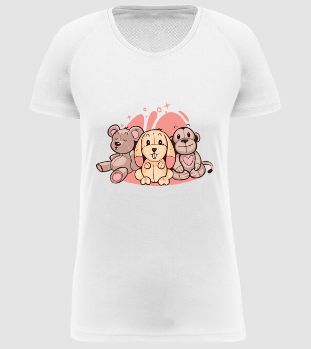 Animale Teddy model alb pe tricou