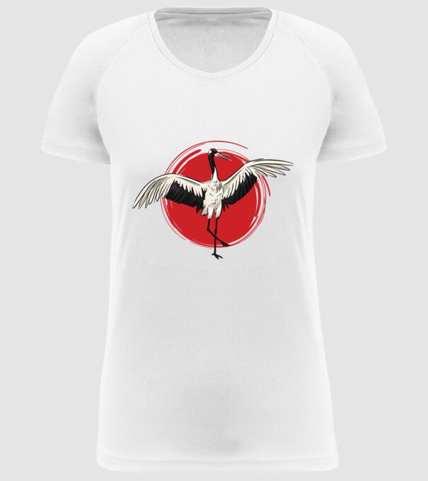 Pasăre Thai Chi model alb pe tricou