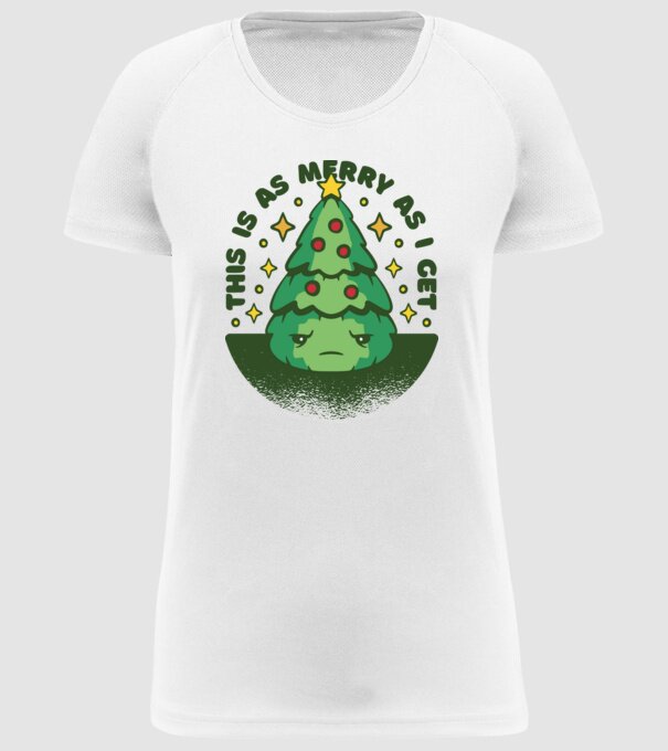 This is as merry as i get tricou Crăciun model alb pe tricou