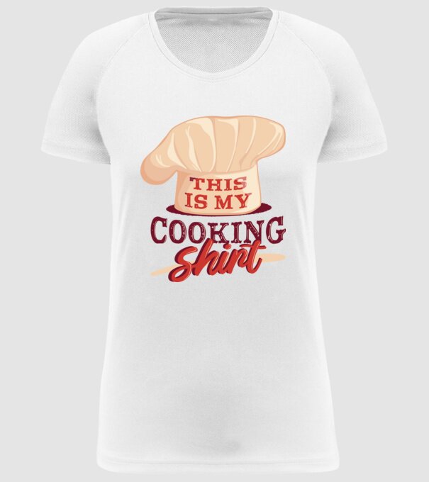 This is my Cooking Shirt model alb pe tricou