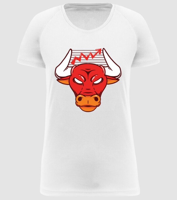 Bursa de Valori Taur model alb pe tricou