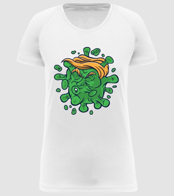 Covid Trump model alb pe tricou