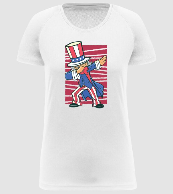 Uncle Sam DAB model alb pe tricou