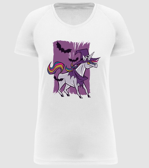 Unicorn vrăjitoare model alb pe tricou