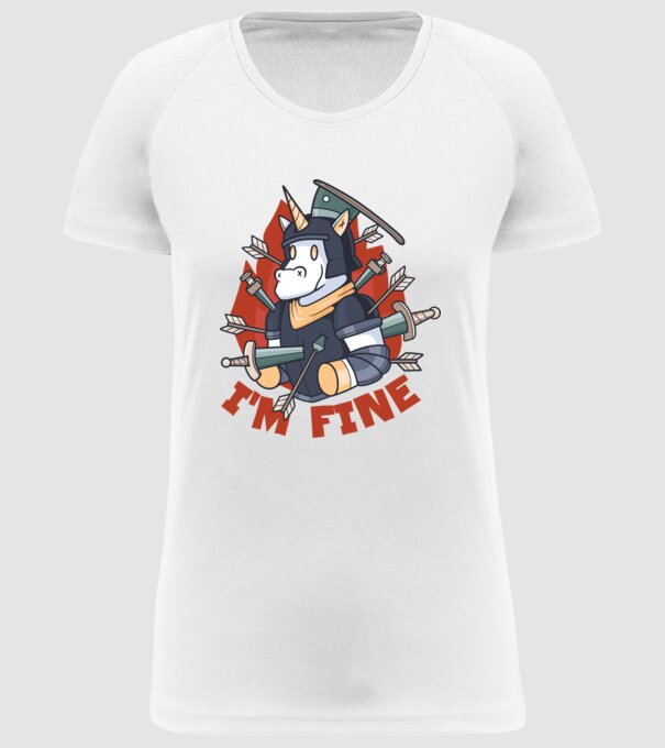 Cavaler Unicorn model alb pe tricou