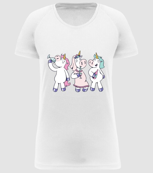 Unicorn Mireasă Petrecerea burlăcițelor model alb pe tricou