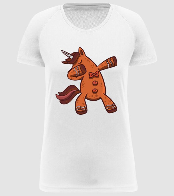 Unicorn turtă dulce DAB model alb pe tricou