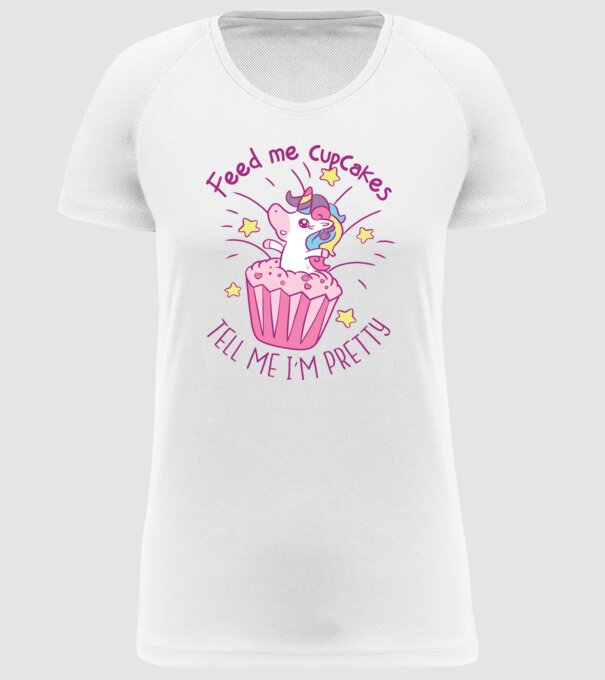 Unicorn Muffin model alb pe tricou
