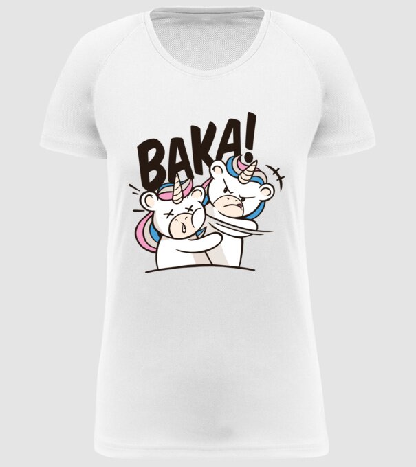 Unicorn palmă model alb pe tricou