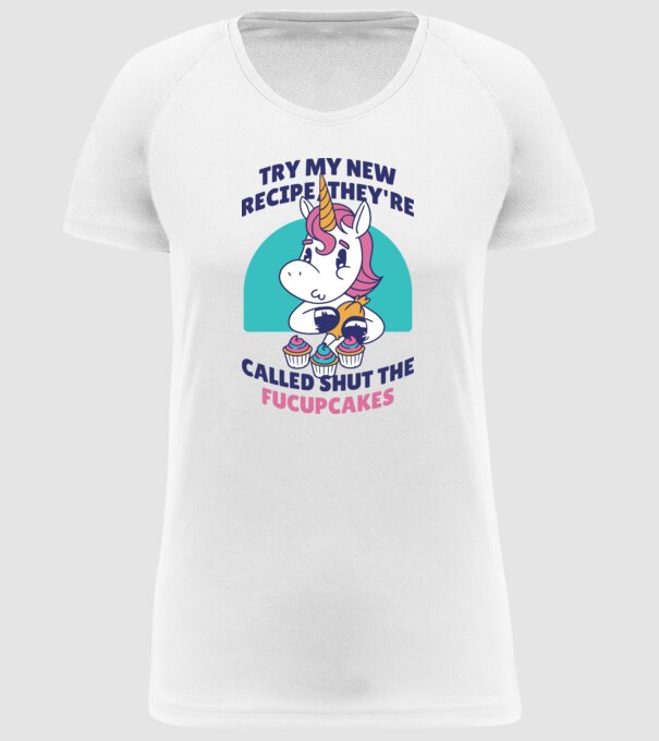 Unicorn Rețetă model alb pe tricou