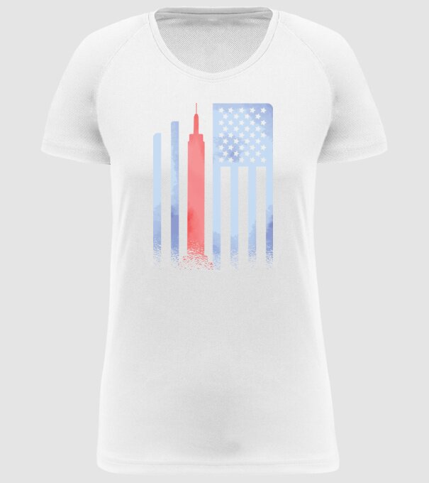 Usa Empire State Building model alb pe tricou