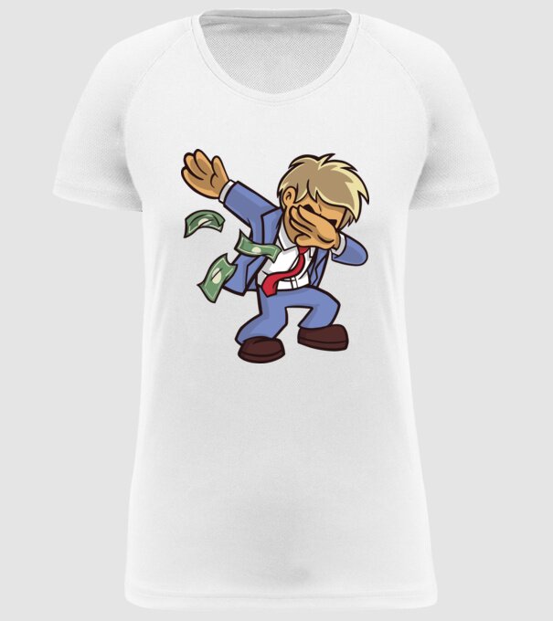 Om de afaceri DAB model alb pe tricou