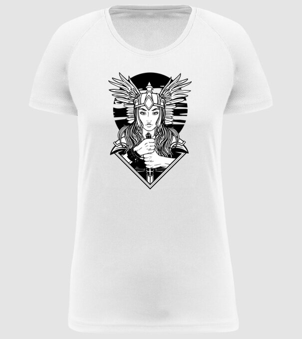Zeița Valkyrie model alb pe tricou
