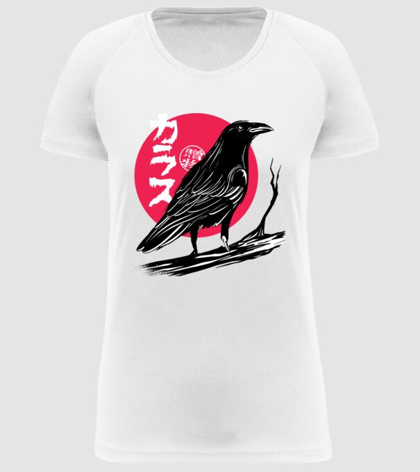 Cioară model alb pe tricou