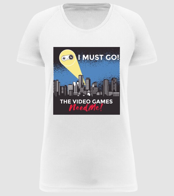 Video games need me - I must go tricou amuzant Gamer model alb pe tricou