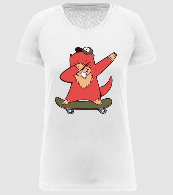 Vidră DAB model alb pe tricou