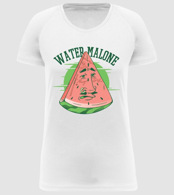 Water Malone model alb pe tricou