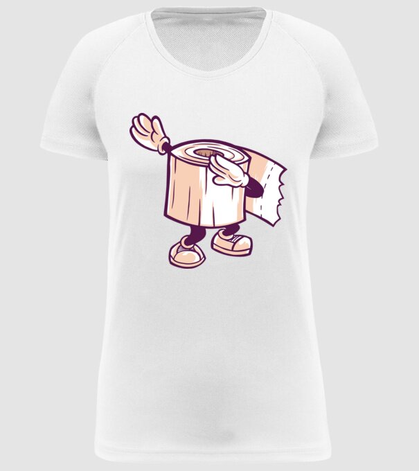 Hârtie igienică DAB model alb pe tricou