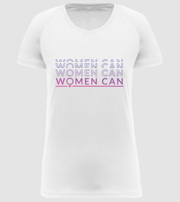 Women Can Ziua femeii model alb pe tricou