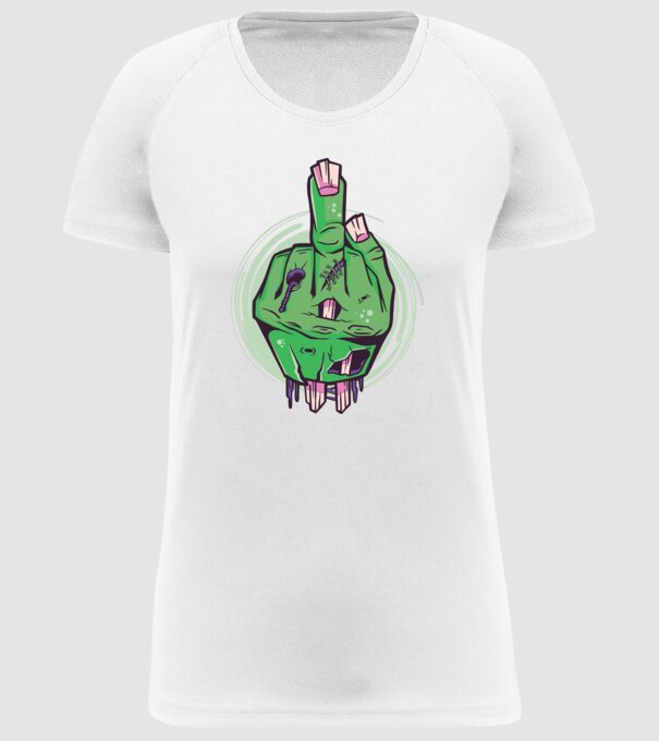 Mână Zombie model alb pe tricou