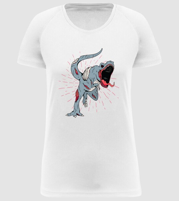 T-rex Zombie model alb pe tricou