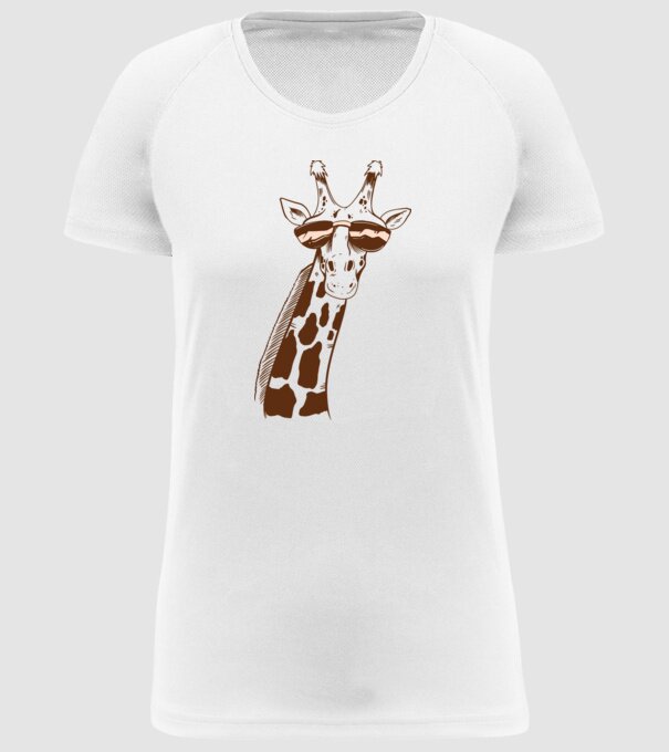 Cap Girafă model alb pe tricou