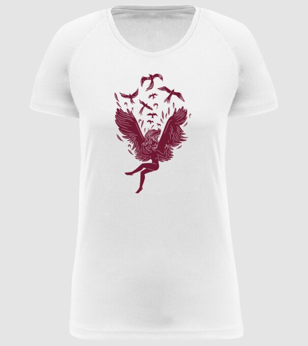 Îngerul care cade model alb pe tricou