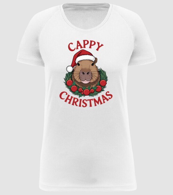 Cappy Christmas 2 model alb pe tricou