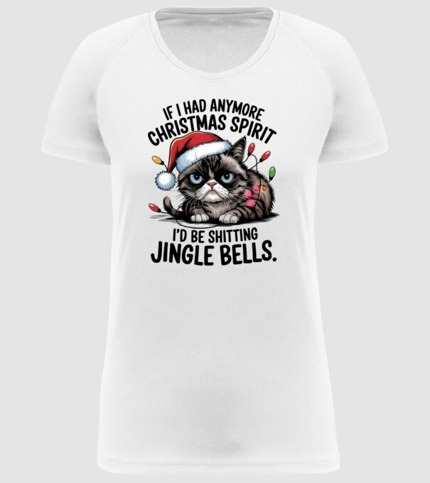 Christmas Spirit Grumpy Cat Alb model alb pe tricou