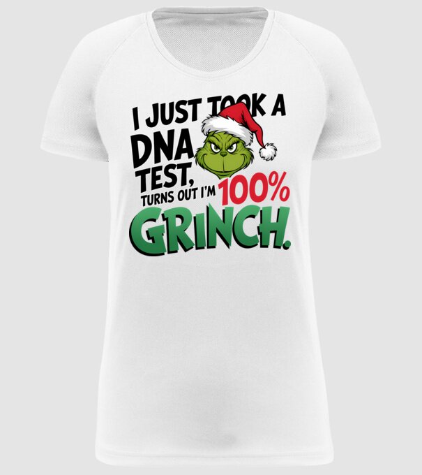 Grinch DNA test model alb pe tricou
