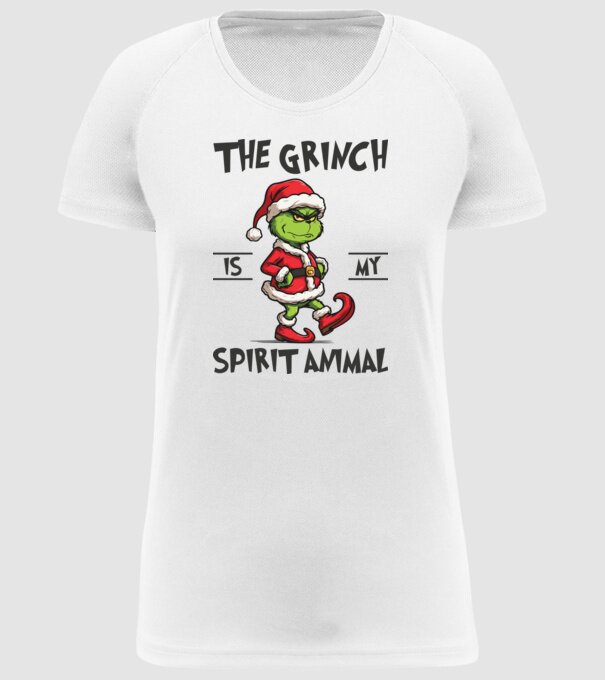 Grinch is my spirit animal model alb pe tricou