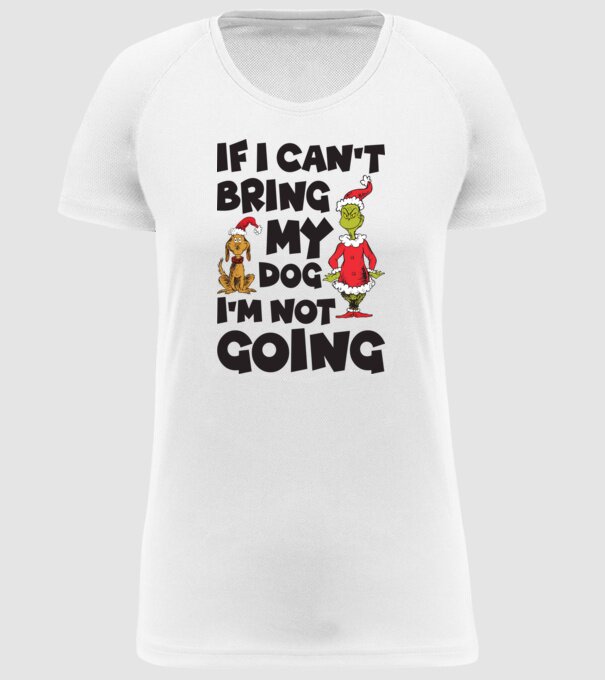 If i can't bring my dog I'm not going model alb pe tricou