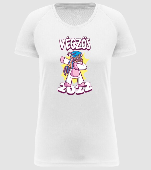 Inorog Absolvent model alb pe tricou